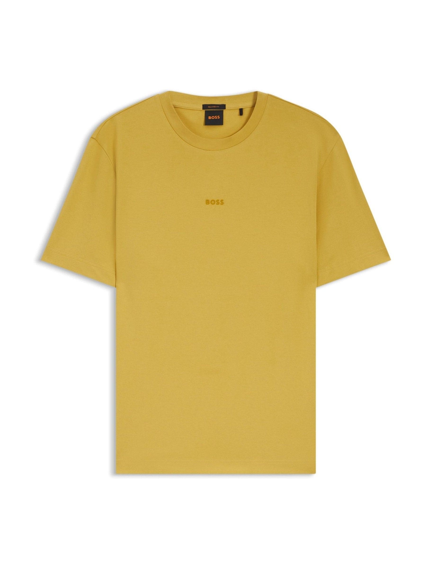 Buy BOSS Yellow Relaxed Fit Logo T-Shirt from the Next UK online shop