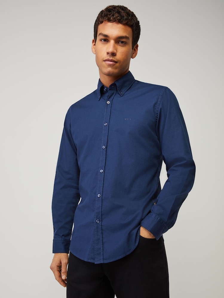 BOSS Blue Rickert Regular-Fit Shirt - Image 1 of 5