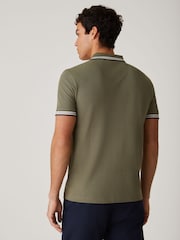 BOSS Ivory Regular Fit Paddy Tipped Collar Polo Shirt - Image 4 of 5