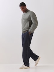 회색 - BOSS 오바르시 로고 레귤러핏 봄버 재킷 - 7의 이미지 3