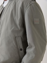 회색 - BOSS 오바르시 로고 레귤러핏 봄버 재킷 - 7의 이미지 6