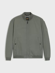 회색 - BOSS 오바르시 로고 레귤러핏 봄버 재킷 - 7의 이미지 7