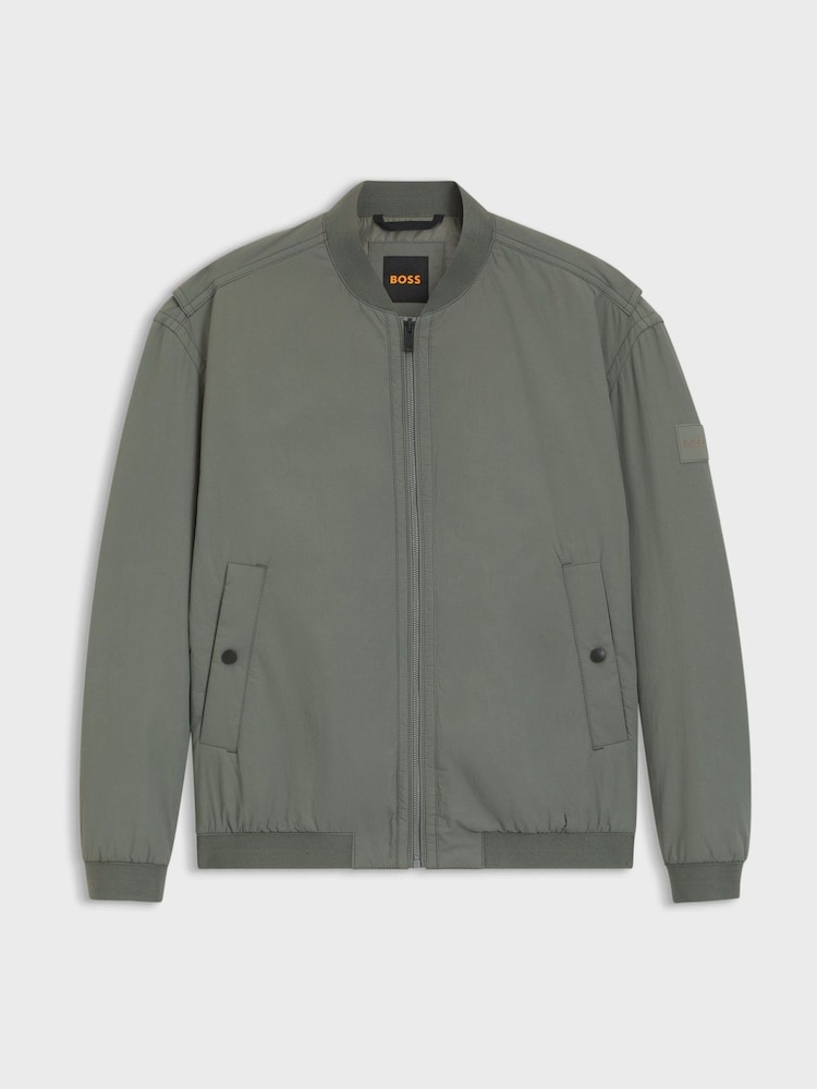 회색 - BOSS 오바르시 로고 레귤러핏 봄버 재킷 - 7의 이미지 7