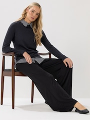 Long Tall Sally Blue 2 In 1 Shirt Jumper - Image 2 of 6