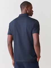 블랙 - BOSS 패디 스트라이프 디테일 레귤러핏 폴로 셔츠 - 5의 이미지 3