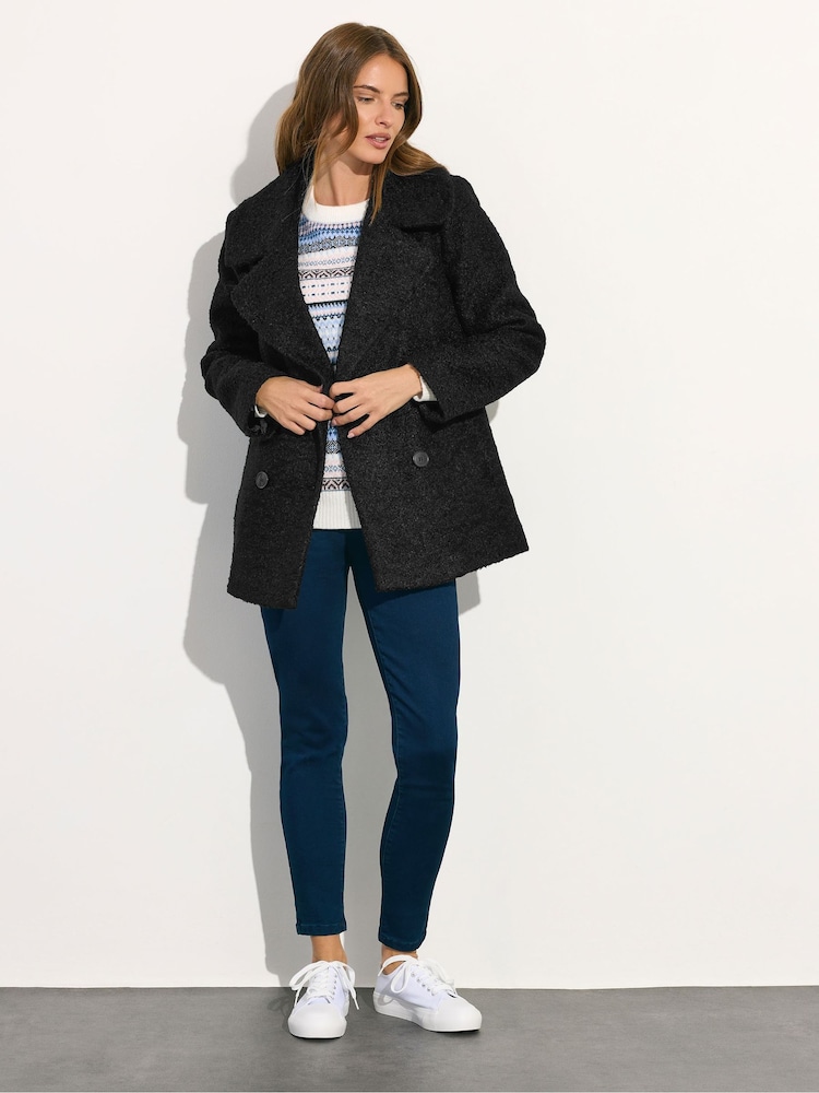 M&Co Black Boucle Peacoat - Image 2 of 5