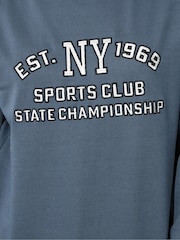 Long Tall Sally Blue Embroidered Sweatshirt - Image 4 of 5