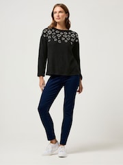 M&Co Black Animal Embellished Jumper - Image 2 of 5