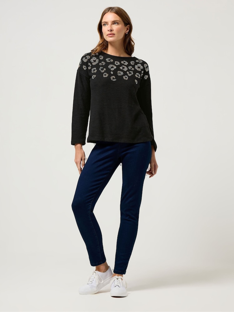 M&Co Black Animal Embellished Jumper - Image 2 of 5