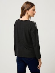 M&Co Black Animal Embellished Jumper - Image 3 of 5