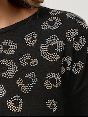 M&Co Black Animal Embellished Jumper - Image 4 of 5