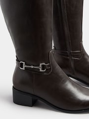 بني - Long Tall Sally Metal Trim Riding Boots - صورة 4 من 4