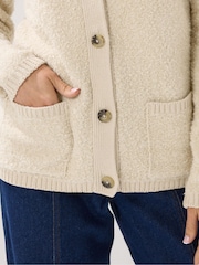 Long Tall Sally Cream Boucle Cardigan - Image 4 of 5
