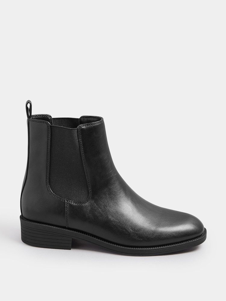 Preto - Botas Chelsea Yours Curve de cano curto - Imagem 2 de 6