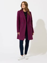 M&Co Red Double Breasted Mid Length Coat - Image 2 of 5