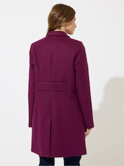M&Co Red Double Breasted Mid Length Coat - Image 3 of 5