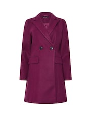 M&Co Red Double Breasted Mid Length Coat - Image 4 of 5