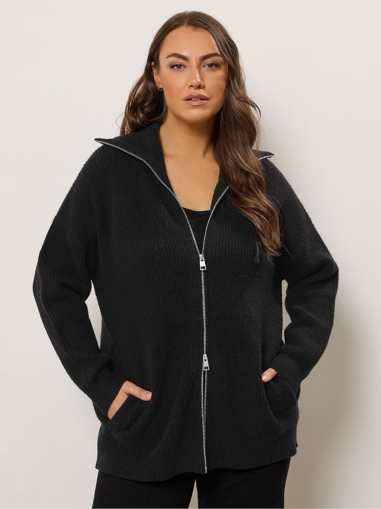 Evans Double Zip Cardigan - Image 2 of 6