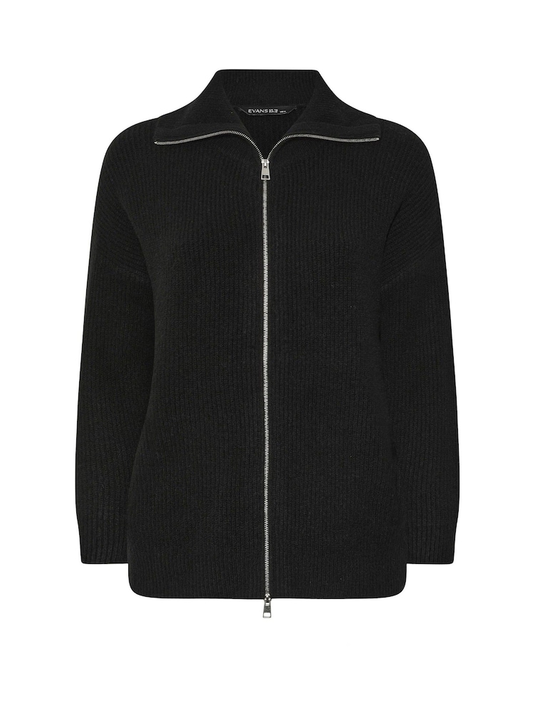 Evans Double Zip Cardigan - Image 6 of 6