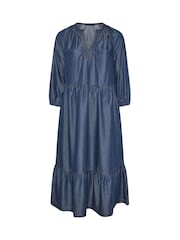 Evans Blue Lyocell Denim Dress - Image 2 of 2