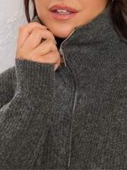 Evans Double Zip Cardigan - Image 4 of 5