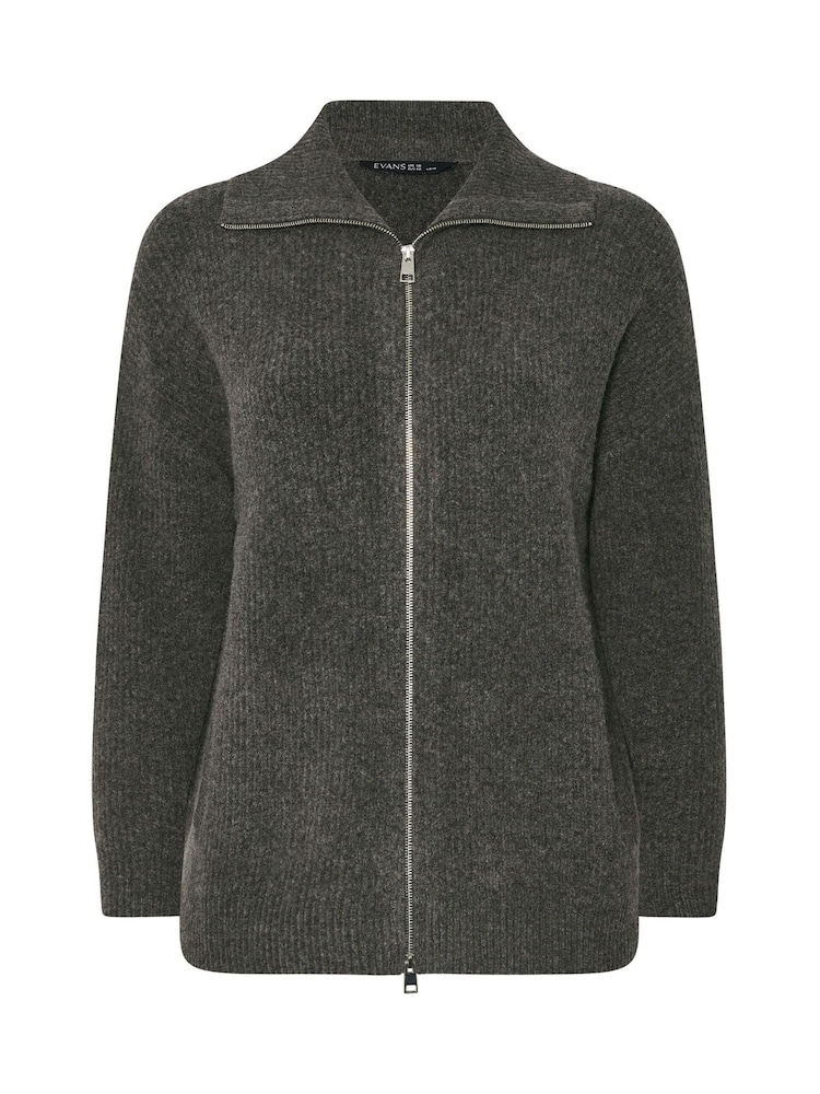Evans Double Zip Cardigan - Image 5 of 5