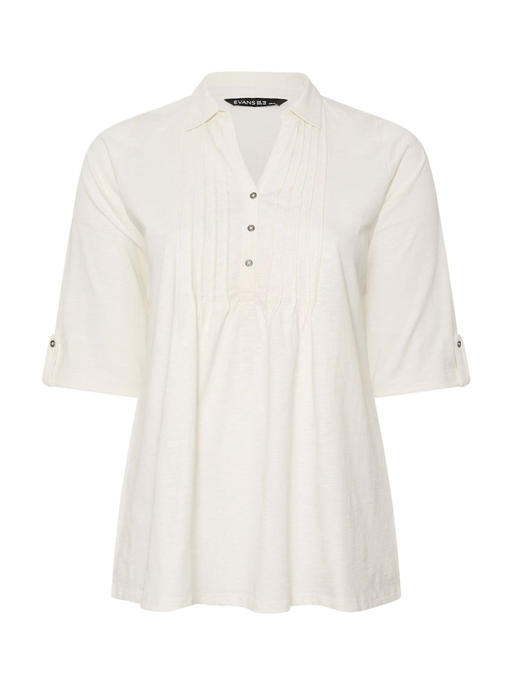 Evans Pintuck Henley T-Shirt - Image 5 of 5