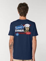 All + Every Blue Sooty Sweeps Diner Open Daily Back Print Men's T-Shirt - Image 1 of 4