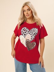 Yours Curve Triple Heart Logo Top - Imagem 1 de 5