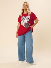 Yours Curve Triple Heart Logo Top - Imagem 2 de 5