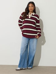PixieGirl Petite Red Stripe Rugby Jumper - Image 4 of 6