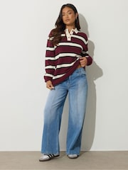 PixieGirl Petite Red Stripe Rugby Jumper - Image 5 of 6