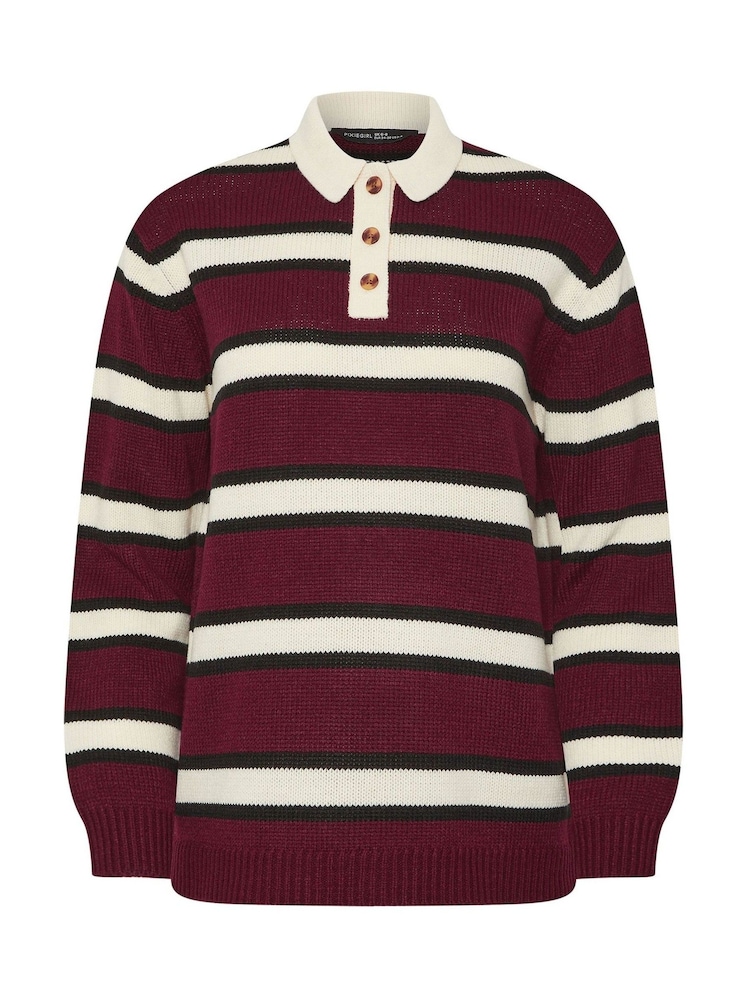 PixieGirl Petite Red Stripe Rugby Jumper - Image 6 of 6