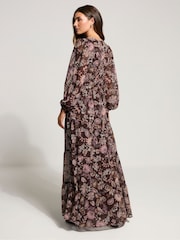 Long Tall Sally Brown Paisley Georgette Maxi Dress - Image 2 of 5