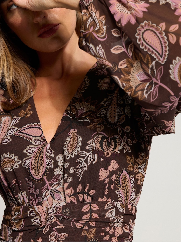 chinese dress ladies Shanae Maxi Dress - Pink Brown Paisley main image 0