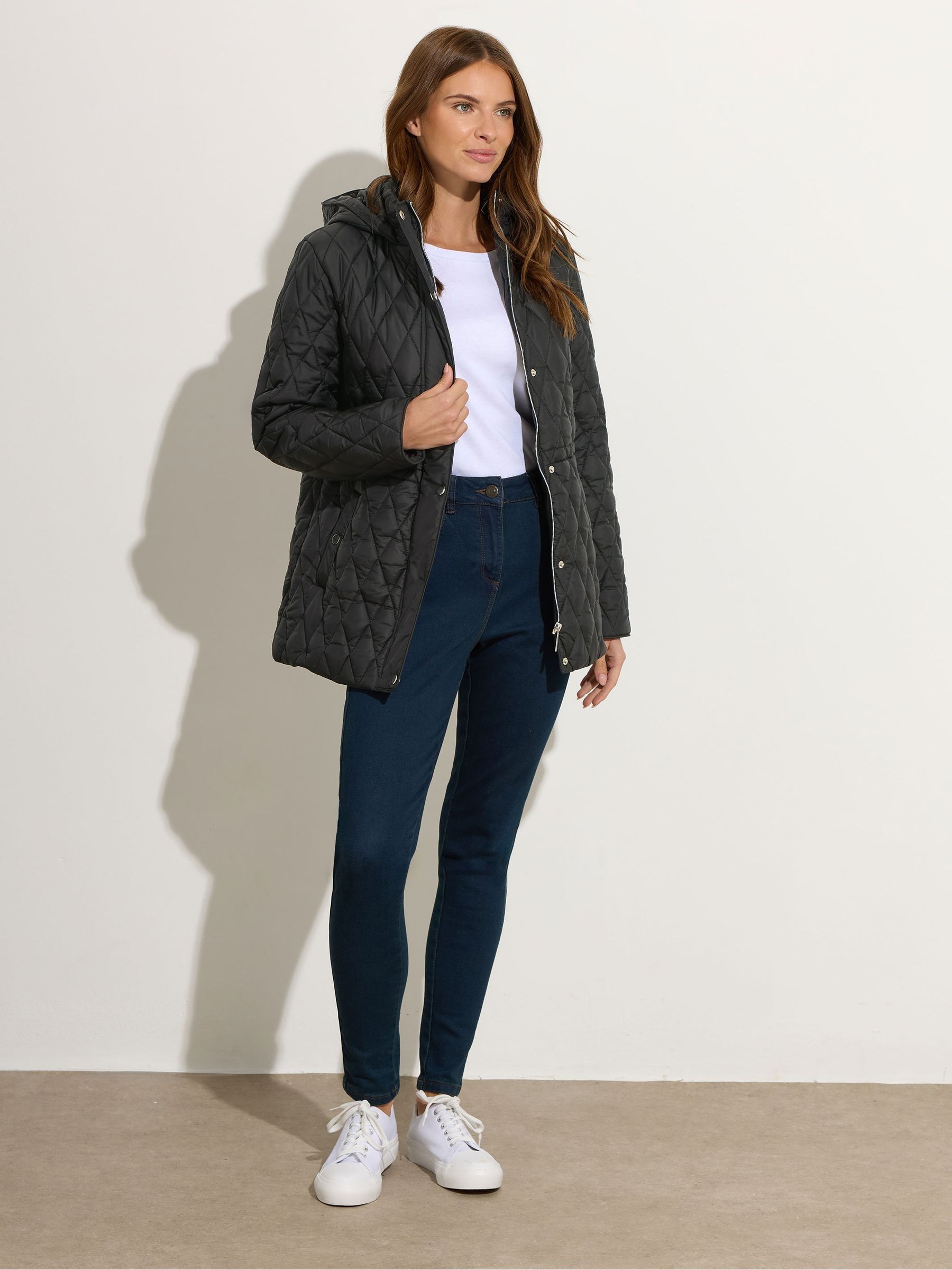 Buy M&Co Black Short Diamond Quilted Jacket from Next USA