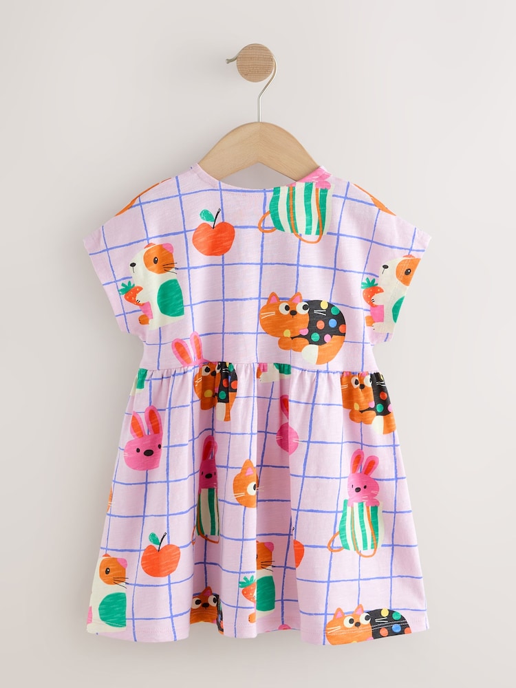 Pink Pets Jersey Dress (3mths-7yrs) - Image 2 of 4