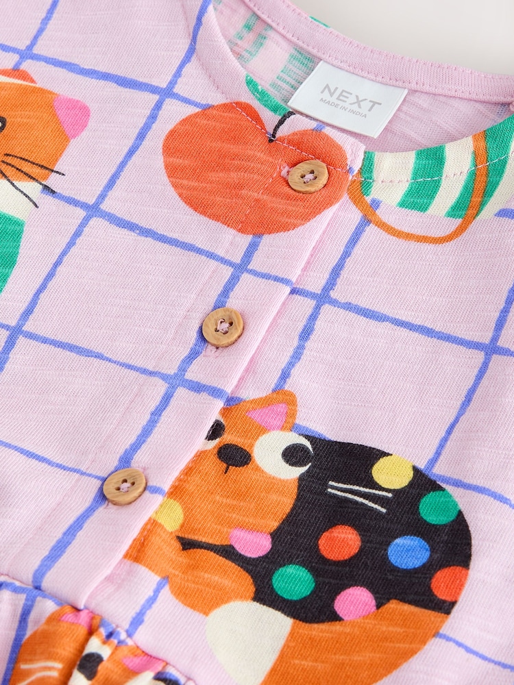 Pink Pets Jersey Dress (3mths-7yrs) - Image 4 of 4