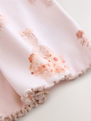 Pink Ballerina Short Sleeve Ribbed Dress (3mths-7yrs) - Image 3 of 4