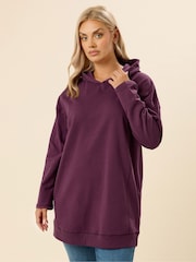 Yours Curve Red Seam Detail Hoodie - Image 1 of 5