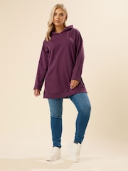 Yours Curve Red Seam Detail Hoodie - Image 2 of 5