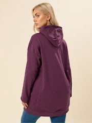 Yours Curve Red Seam Detail Hoodie - Image 3 of 5