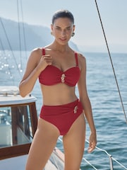 Love & Roses Bright Pink Seahorse Trim Bikini Top - Image 1 of 5