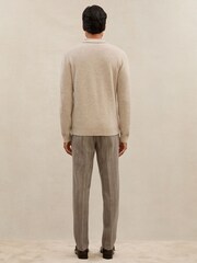 Atelier Mocha Brown Montepuliciano Atelier Wool Pinstripe Tailored-Fit Suit Trousers - Image 5 of 7