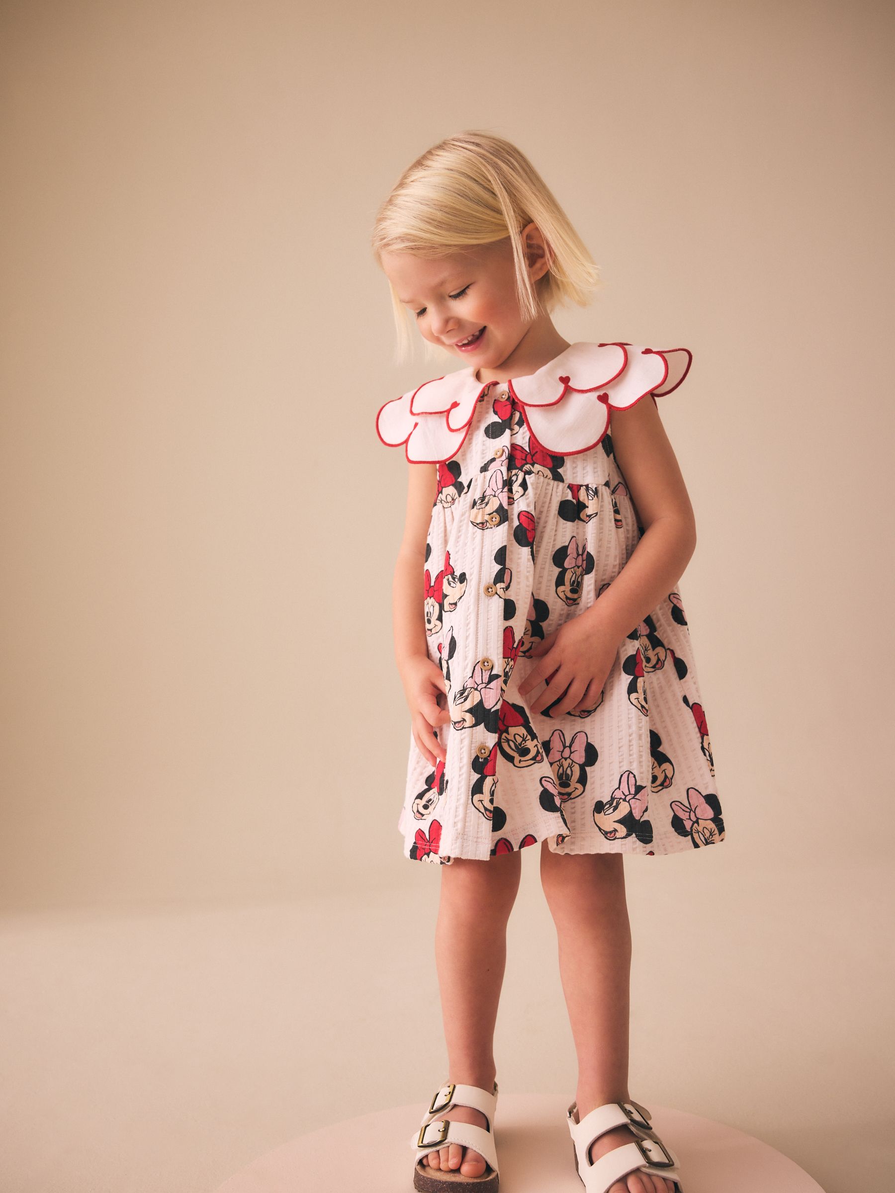 Buy Red Minnie Collared Disney Dress (3mths-7yrs) from Next USA