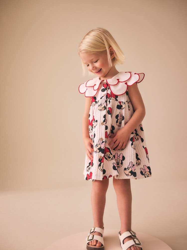 Red Minnie Collared Disney Dress (3mths-7yrs) - Image 1 of 7