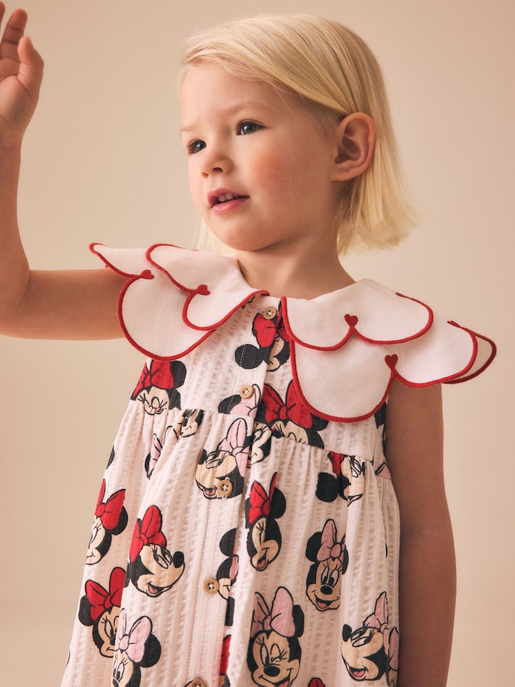 Red Minnie Collared Disney Dress (3mths-7yrs) - Image 2 of 7