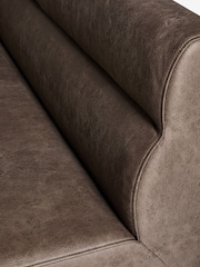 Brown Monza Faux Leather Peppercorn Bronx Set of Benches - Image 6 of 8