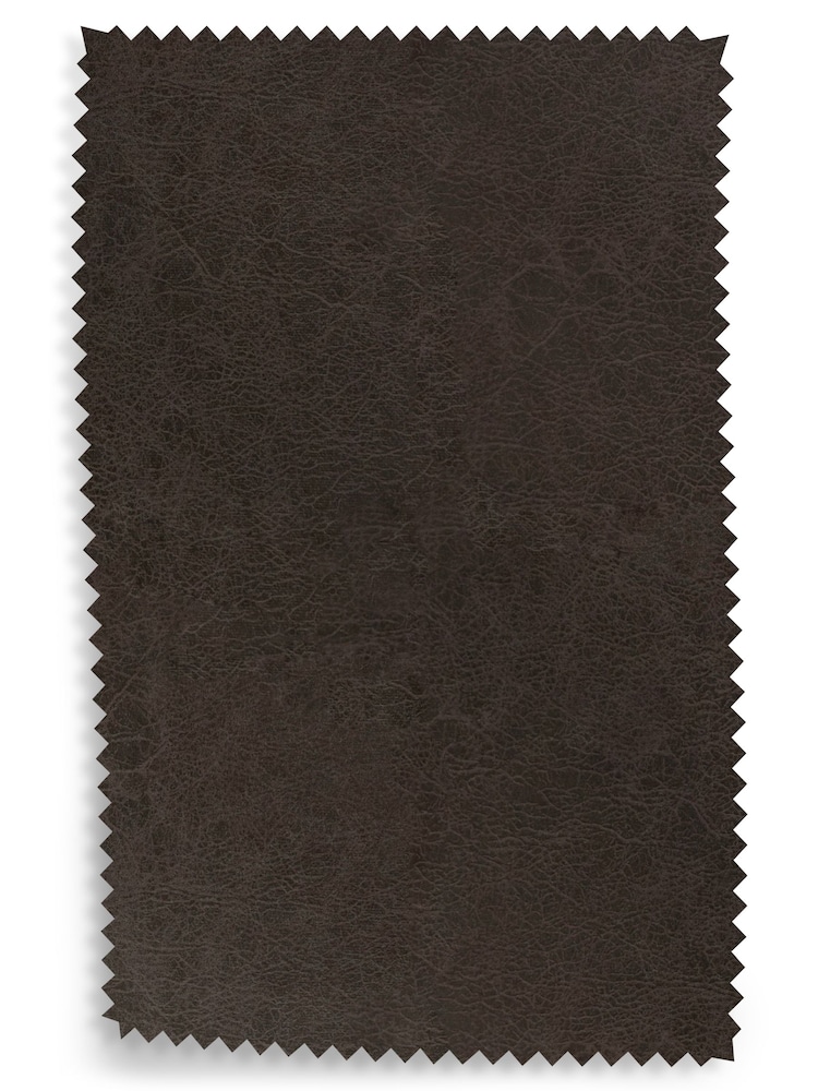 Brown Monza Faux Leather Peppercorn Bronx Set of Benches - Image 9 of 9