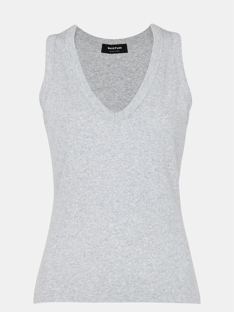 Whistles Grey Ellis V-Neck Jersey Vest - Image 4 of 4 Whistles Grey Ellis V-Neck Jersey Vest - Image 4 of 4